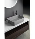 Photo: BANERA SQUARE countertop washbasin, cast marble, 50x36cm, grey matt