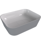 Photo: BANERA SQUARE countertop washbasin, cast marble, 50x36cm, white/grey matt