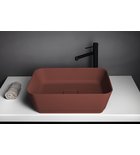 BANERA SQUARE countertop washbasin, cast marble, 50x36cm, brown matt Photo: BANERA SQUARE countertop washbasin, cast marble, 50x36cm, brown matt