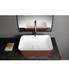 Photo: BANERA SQUARE countertop washbasin, cast marble, 50x36cm, white/brown matt