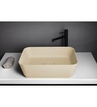 Photo: BANERA SQUARE countertop washbasin, cast marble, 50x36cm, beige matt
