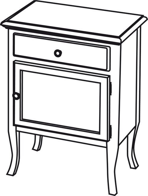 Sapho RETRO skříňka 60x80x38cm, buk, pravá 1690