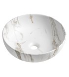 Photo: RONDANE Keramik-Waschbecken Durch. 41cm, zum Aufsetzen, Bianco carrara