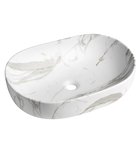 Photo: CALEO Keramik-Waschbecken zum Aufsetzen, 60x42cm, Bianco carrara