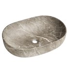 Photo: CALEO Keramik-Waschbecken zum Aufsetzen, 60x42cm, breccia marmor