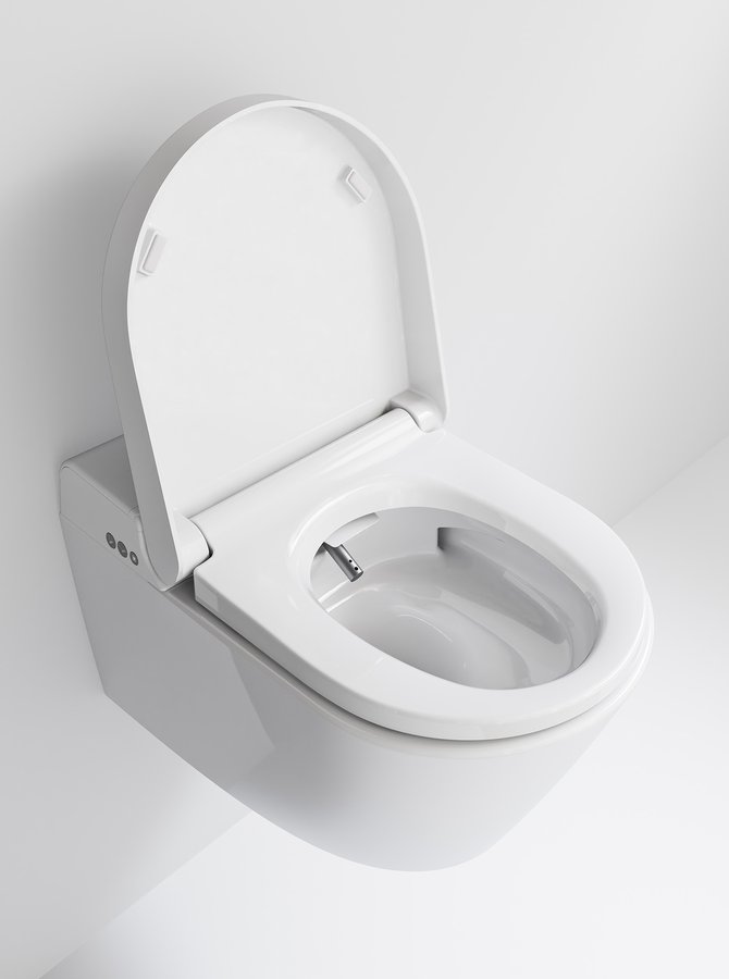 GSI WCLEAN závěsné WC Swirlflush s integrovaným elektronickým bidetem, bílá Extraglaze 7418K11