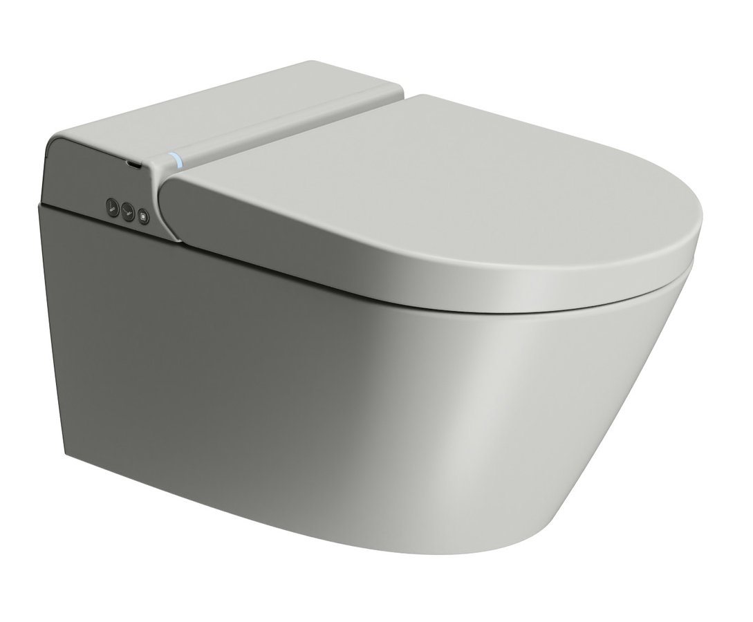 GSI WCLEAN závěsné WC Swirlflush s integrovaným elektronickým bidetem, cenere dual-mat 7418K17
