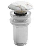 Photo: Korek umywalkowy 5/4“, klik-klak, grzybek ceramiczny, 10-50mm, bianco carrara