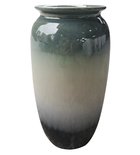 Photo: SAPHO Keramik-Vase, Grün/Weiß