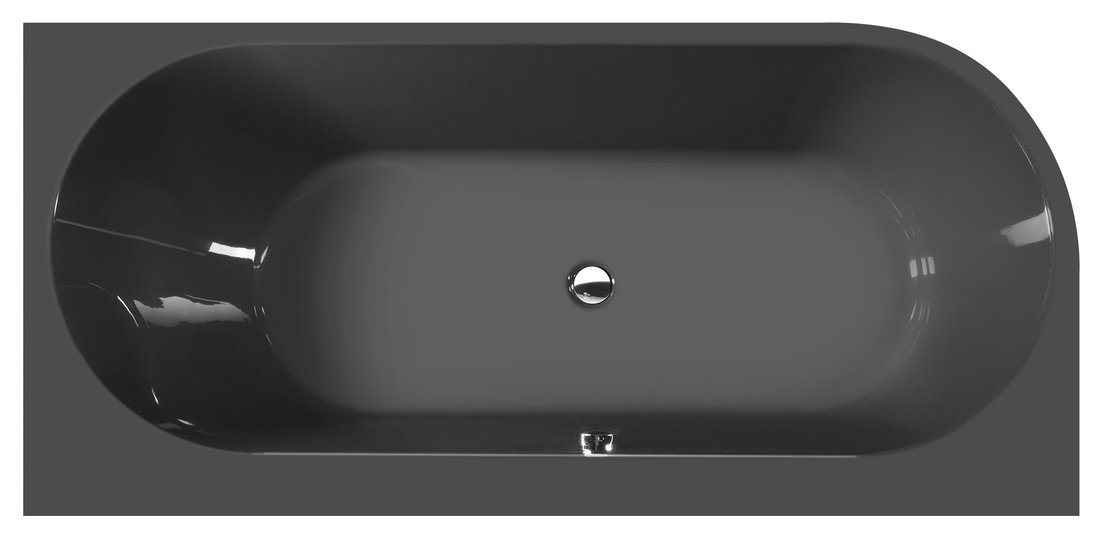 Polysan ASTRA R MONOLITH asymetrická vana 160x75x60cm, šedá 34611M.30