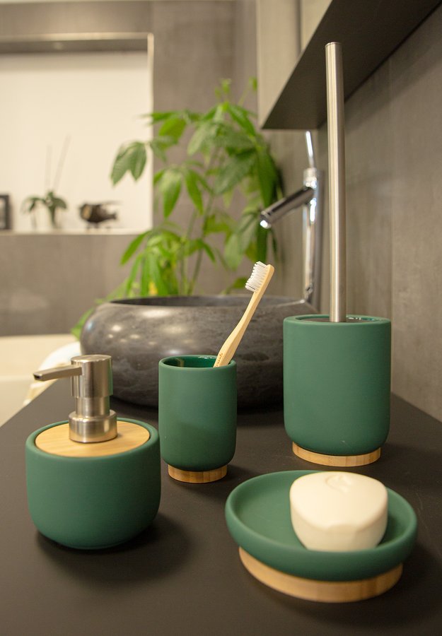 Ridder FANCY WC štětka na postavení, tmavě zelená 2126405