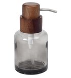 Photo: FIGO Freistehender Seifenspender 300ml, Rauchglas/Holz