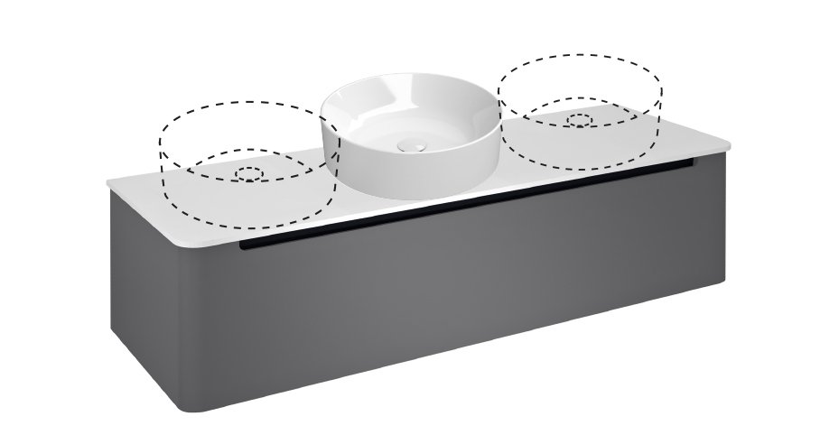 Sapho KERALA umyvadlová skříňka 100x35x47,5cm, 1x zásuvka, agila KR100-4343