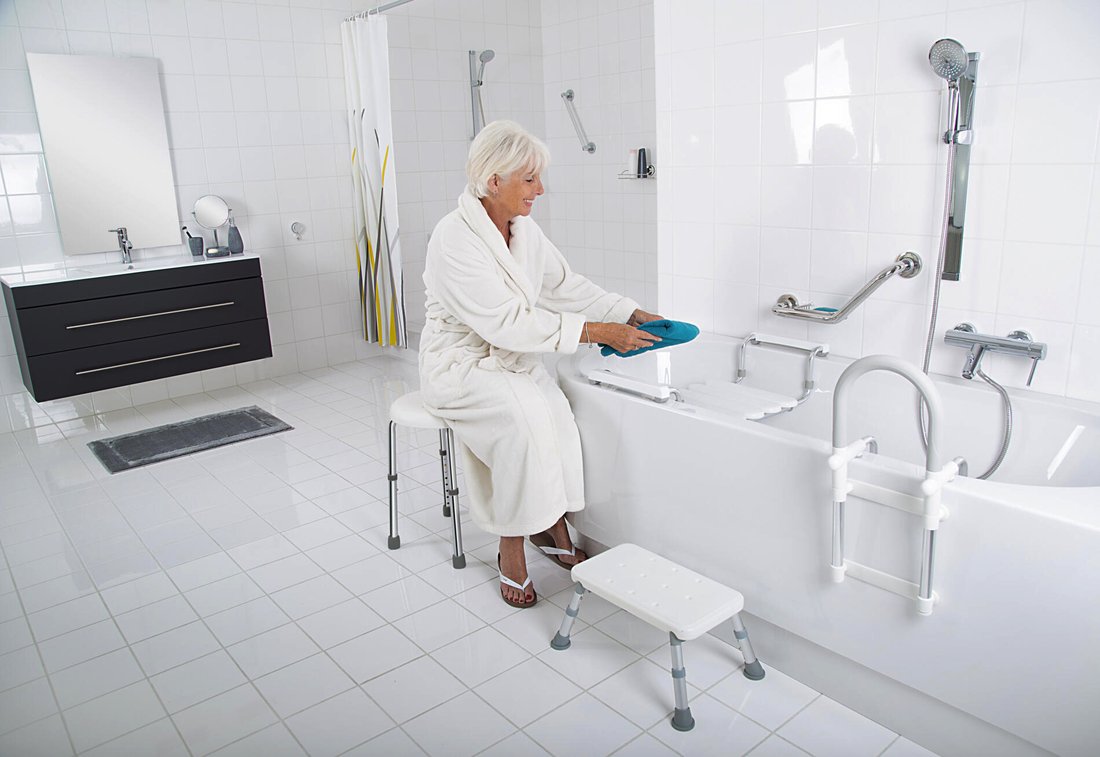 Ridder HANDICAP koupelnová stolička, průměr 45cm, bílá A170101