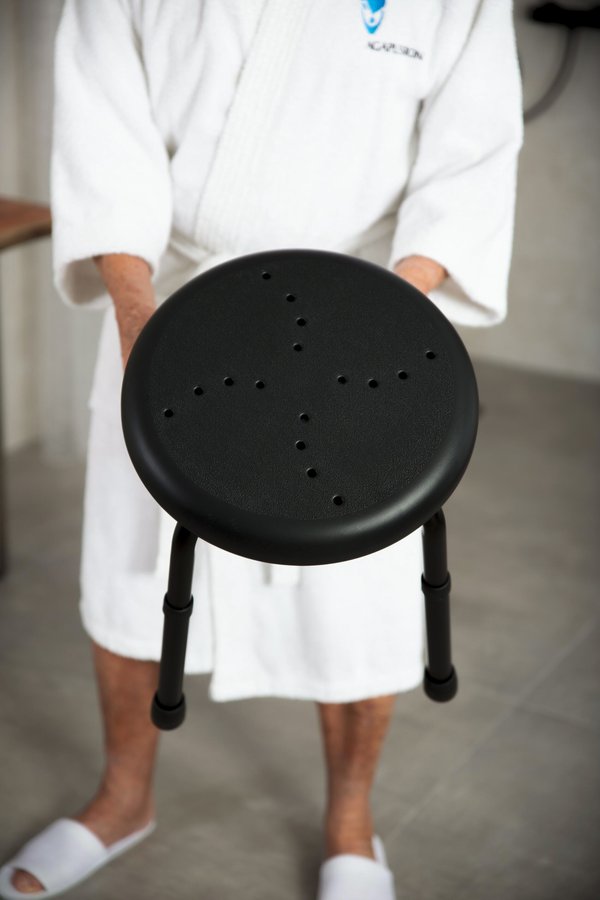 Ridder HANDICAP koupelnová stolička, průměr 45cm, černá A170110