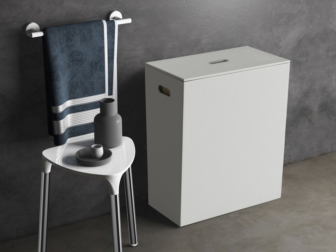Gedy LUXURY koš na prádlo 49,5x61,8x29cm, bílá 103702