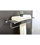 Photo: X-ROUND E towel shelf with towel rail 600mm, chrome