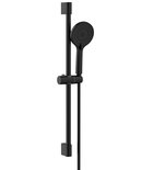 Photo: Shower rail kit, sliding holder 700mm, black matt