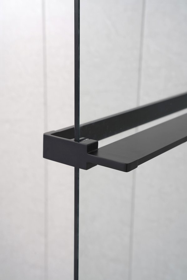 Sapho Police na walk-in zástěnu, 142cm, černá mat EG1425