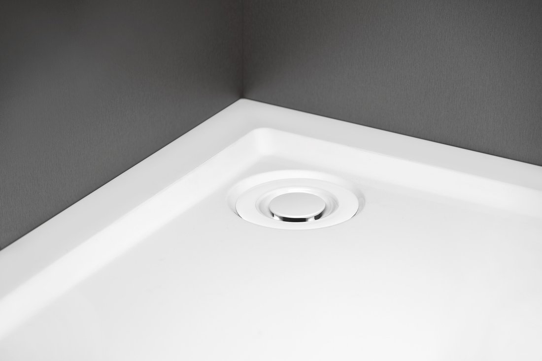 Polysan Vaničkový sifon, průměr 90mm, DN40, odtok v mezikruží, krytka bílá 17924W