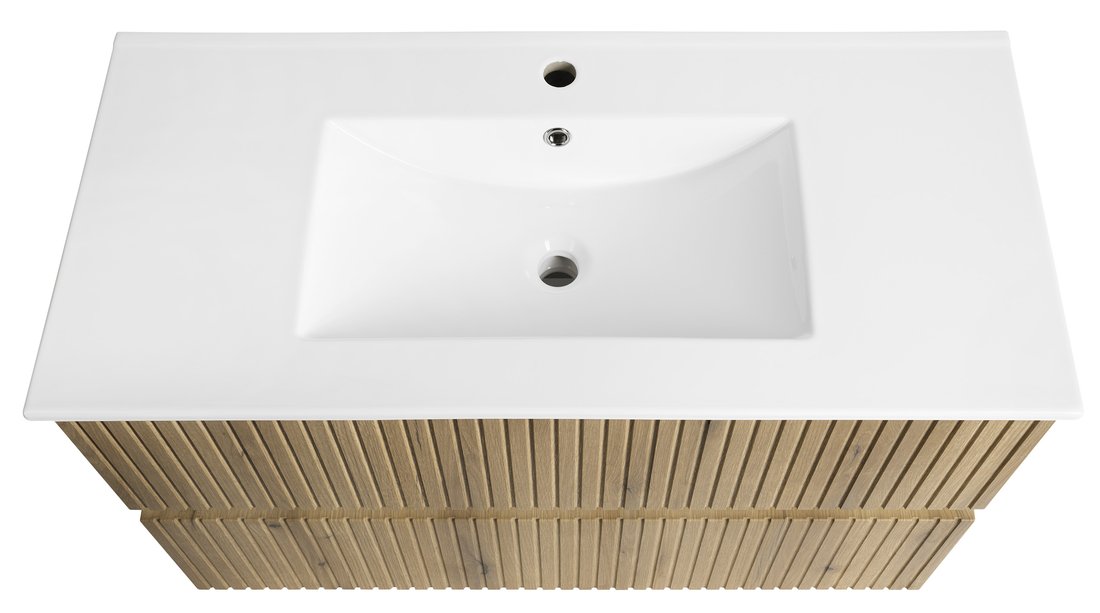 Aqualine PANEDA STRIP umyvadlová skříňka 99,5x55x45,2cm, dub emporio PN310