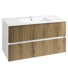 Photo: PANEDA STRIP szafka umywalkowa 99,5x55x45,2cm, dąb emporio