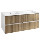 Photo: PANEDA STRIP szafka umywalkowa 119x55x45,2cm, dąb emporio