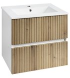 Photo: PANEDA STRIP szafka umywalkowa 59,5x55x45,2cm, dąb emporio