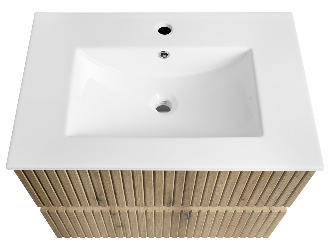 Aqualine PANEDA STRIP umyvadlová skříňka 69,5x55x45,2cm, dub emporio PN370
