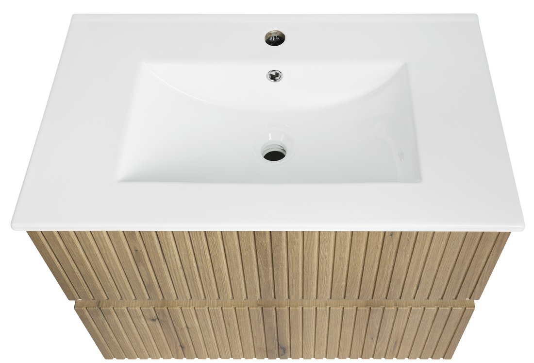 Aqualine PANEDA STRIP umyvadlová skříňka 74,5x55x45,2cm, dub emporio PN375