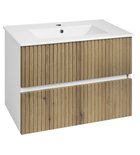 Photo: PANEDA STRIP szafka umywalkowa 74,5x55x45,2cm, dąb emporio