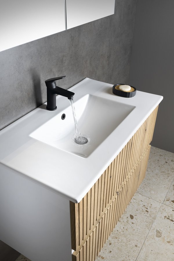 Aqualine PANEDA STRIP umyvadlová skříňka 79,5x55x45,2cm, dub emporio PN380