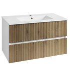 Photo: PANEDA STRIP szafka umywalkowa 89,5x55x45,2cm, dąb emporio