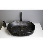 Photo: CALEO umywalka ceramiczna nablatowa, 60x42cm, marmur portoro