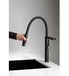 Photo: ATON bateria zlewozmywakowa stojąca z prysznicem, czarny mat