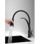 Photo: HEBE bateria zlewozmywakowa stojąca z prysznicem, czarny mat