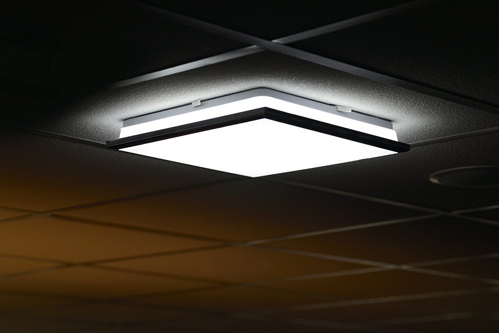 Sapho SILVER stropní LED svítidlo 28x28cm, 10W, 230V, 3000K/4000K/6500K, IP44, chrom AU478