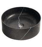 Photo: BLOK countertop stone washbasin, dia. 40cm, mat black Marquin