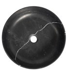 Photo: BLOK countertop stone washbasin, dia. 40cm, mat black Marquin