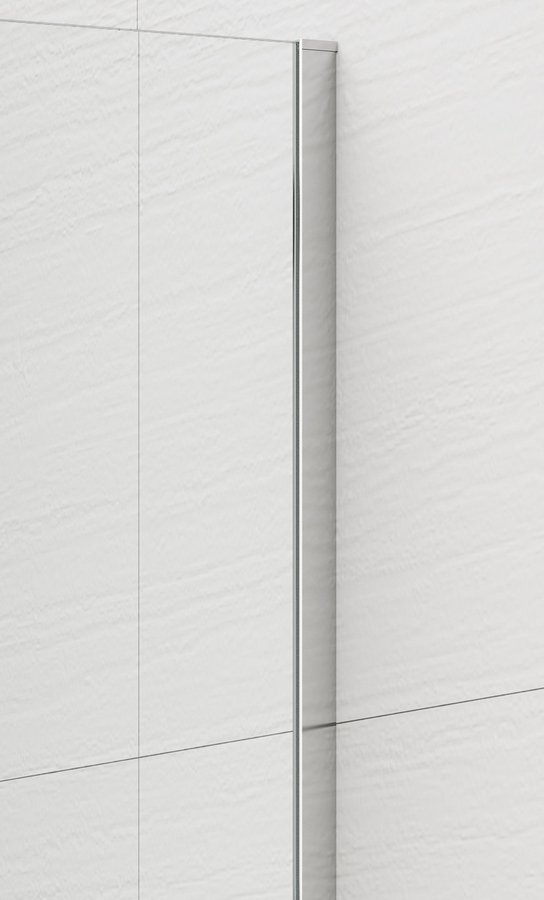 Polysan ESCA CHROME jednodílná sprchová zástěna k instalaci ke stěně, sklo čiré, 600 mm ES1060-01