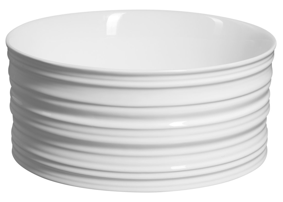 Sapho ALETTE keramické umyvadlo na desku, vysoké, Ø 41cm, bílá AR459