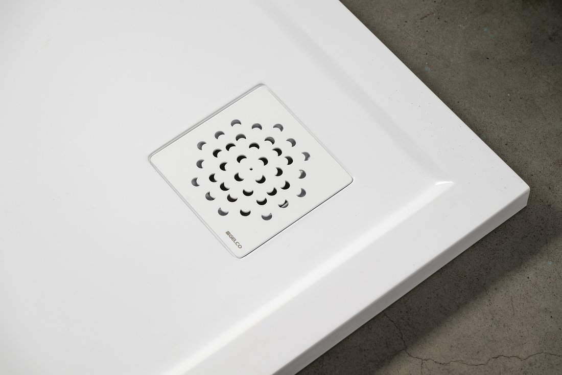 Gelco Vaničkový sifon, průměr otvoru 90 mm, DN40, krytka bílá KSM104W-SN90