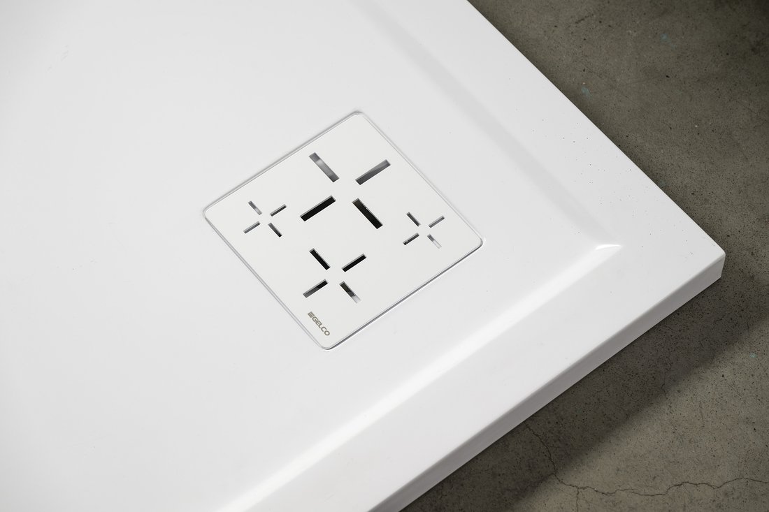 Gelco Vaničkový sifon, průměr otvoru 90 mm, DN40, krytka bílá KSM107W-SN90