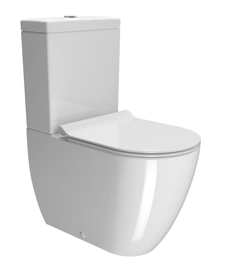 GSI PURA WC kombi, Swirlflush, spodní/zadní odpad, bílá ExtraGlaze 880611P
