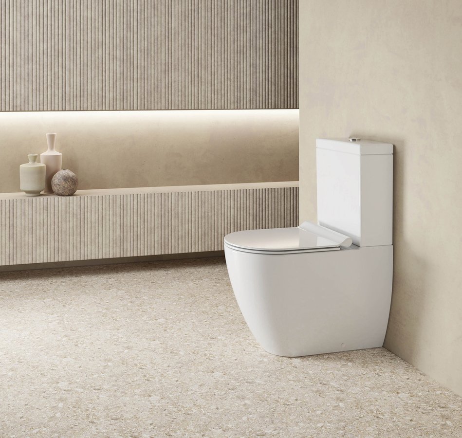 GSI PURA WC kombi, Swirlflush, spodní/zadní odpad, bílá ExtraGlaze 880611P