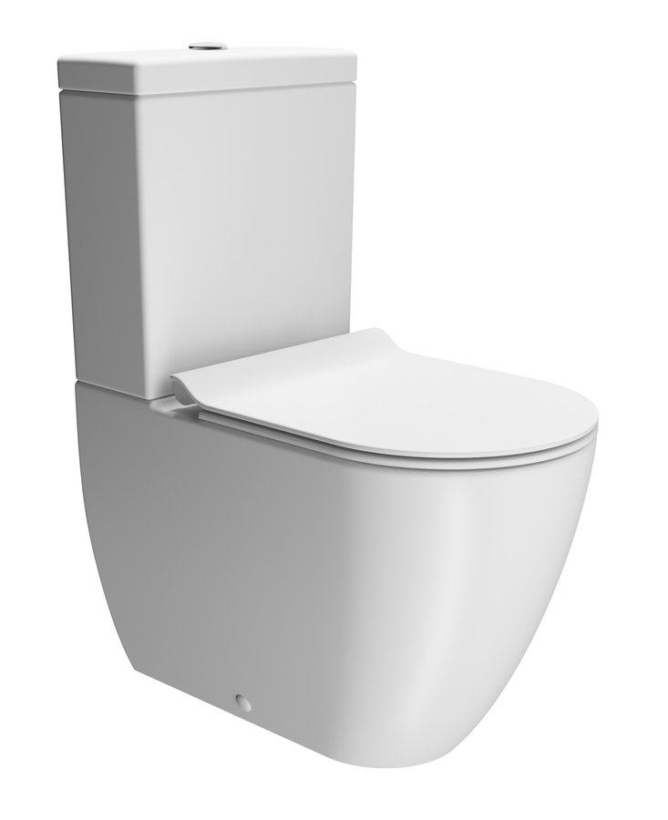 GSI PURA WC kombi, Swirlflush, spodní/zadní odpad, bílá dual-mat 880609P
