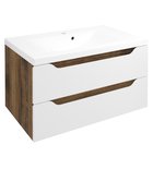 Photo: WAVE Unterschrank 79,7x45x47,8cm, weiß/Eiche collingwood