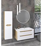 Photo: WAVE Vanity Unit 89,7x45x47,8cm, right/white/oak collingwood
