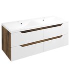 Photo: WAVE Doppelunterschrank 119,7x50x47,8cm, weiß/Eiche collingwood