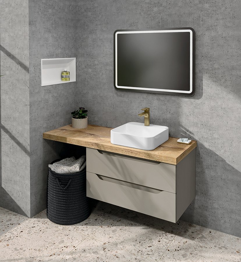 Sapho AVICE deska pod umyvadlo 150,7x48,8cm, tl.5cm, dub rover AV047